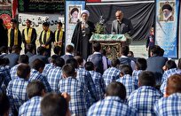 حضور حجت الاسلام قانع در جمع دانش آموزان مدرسه علوم و معارف اسلامی صدرا شیراز