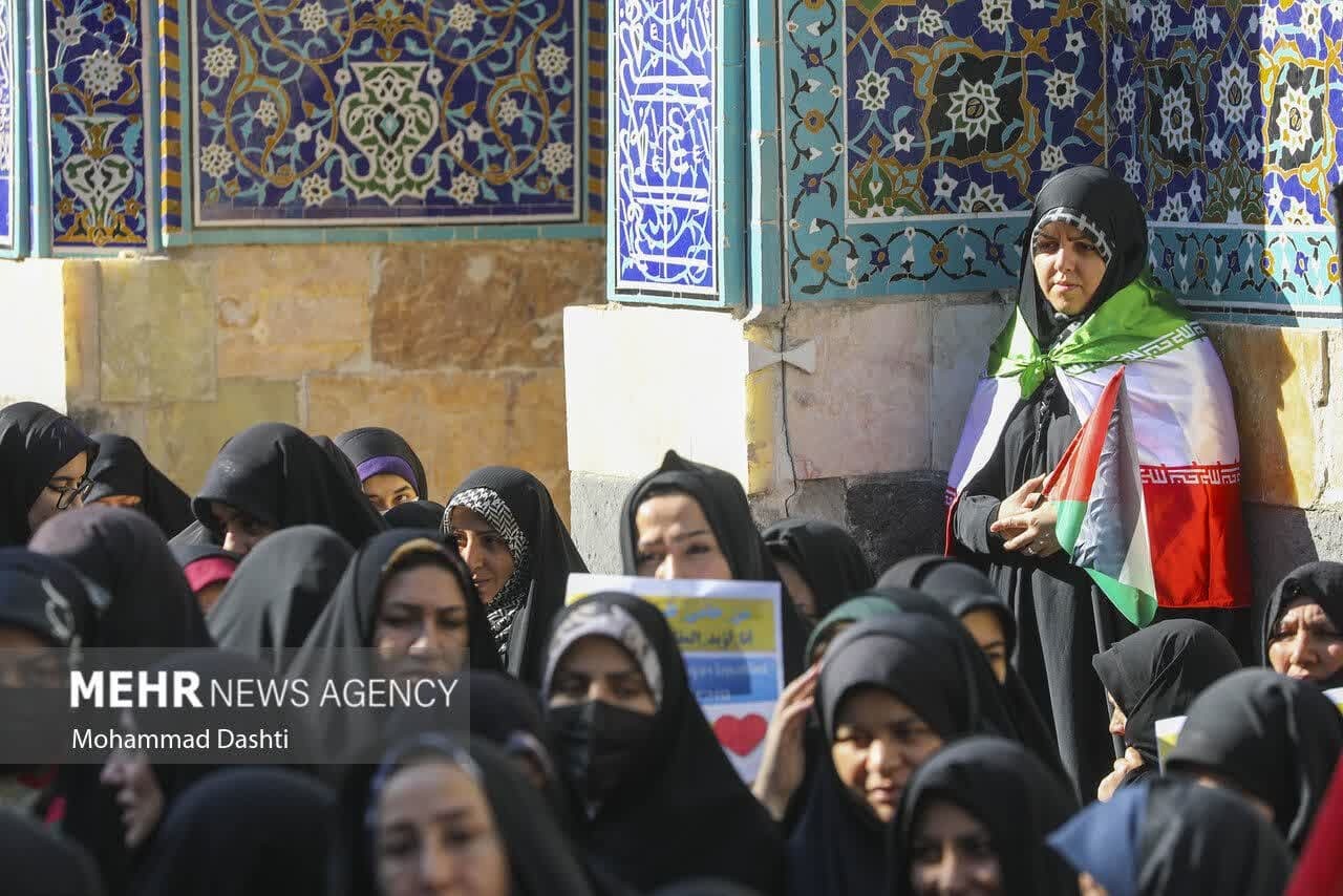 تجمع مردمی آذری های اردبیل در دفاع از زنان و کودکان فلسطین