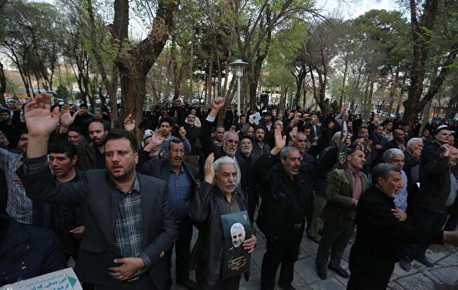 تجمع مردمی در محکومیت جنایت اخیر رژیم صهیونیستی در زادگاه سردار شهید زاهدی