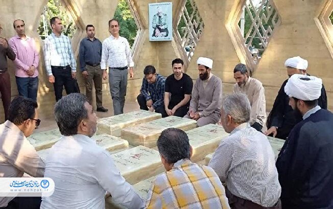 آیین غبارروبی مزار شهدا توسط کارکنان تبلیغات اسلامی گلستان برگزار شد