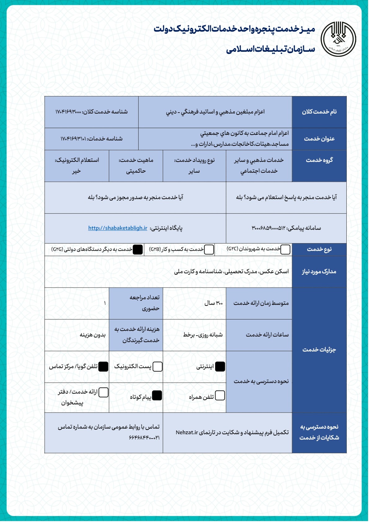 اعزام امام جماعت به كانون‌هاي جمعيتي مساجد،هيئات،كاخانجات،مدارس،ادارات