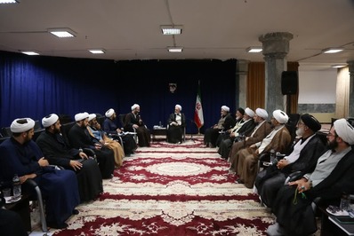 دیدار مدیران تبلیغات اسلامی قم با آیت‌الله اعرافی