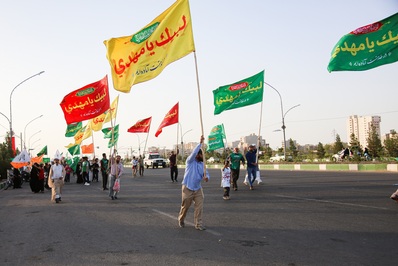 شادپیمایی ۷ کیلومتری در قم