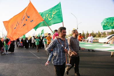 شادپیمایی ۷ کیلومتری در قم