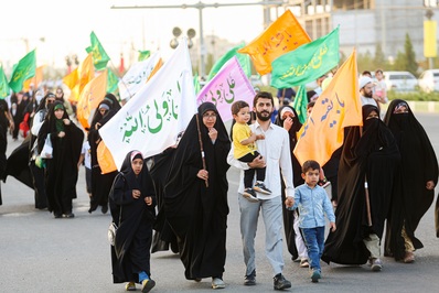 شادپیمایی ۷ کیلومتری در قم