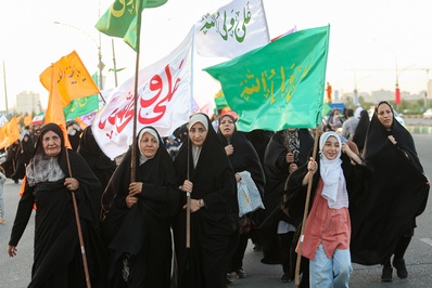 شادپیمایی ۷ کیلومتری در قم