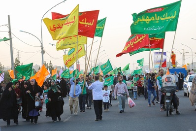شادپیمایی ۷ کیلومتری در قم