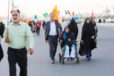 شادپیمایی ۷ کیلومتری در قم