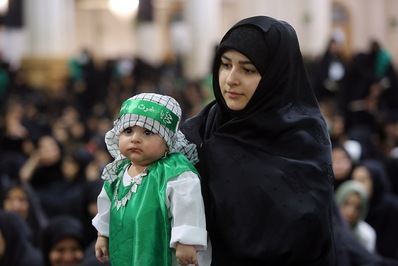 مراسم باشکوه شیرخوارگان حسینی در قم