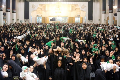 مراسم باشکوه شیرخوارگان حسینی در قم