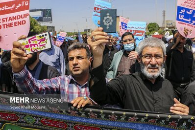 راهپیمایی مردمی محکومیت اهانت به ساحت مقدس قرآن کریم در اهواز