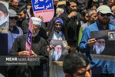 راهپیمایی مردمی محکومیت اهانت به ساحت مقدس قرآن کریم در اهواز