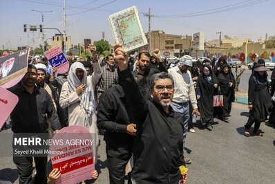 راهپیمایی مردمی محکومیت اهانت به ساحت مقدس قرآن کریم در اهواز