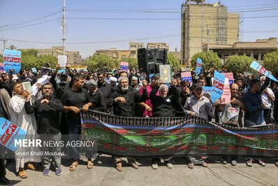 راهپیمایی مردمی محکومیت اهانت به ساحت مقدس قرآن کریم در اهواز