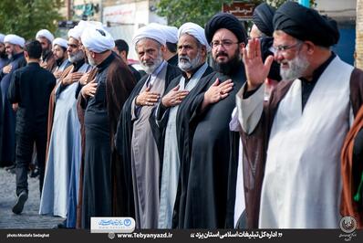 حضور هیئت روحانیون شهرستان یزد در مراسم سوم امام حسین (ع)