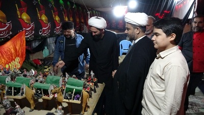 بازدید مدیر کل تبلیغات اسلامی اصفهان از موکب های مسیر زائران کربلا در غرب استان