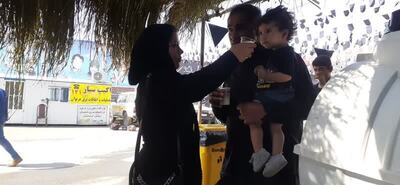 حال و هوای مرز باشماق مریوان در ایام اربعین حسینی