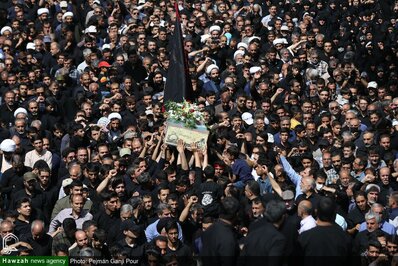 قافله عزاداری امام حسن عسکری (ع) همراه با تشییع شهید گمنام