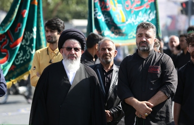 قافله عزاداری امام حسن عسکری (ع) همراه با تشییع شهید گمنام