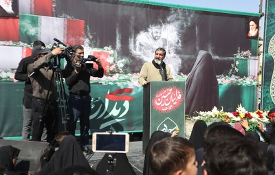 قافله عزاداری امام حسن عسکری (ع) همراه با تشییع شهید گمنام