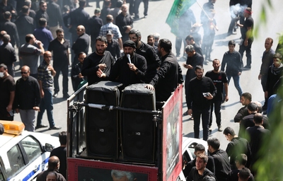 قافله عزاداری امام حسن عسکری (ع) همراه با تشییع شهید گمنام