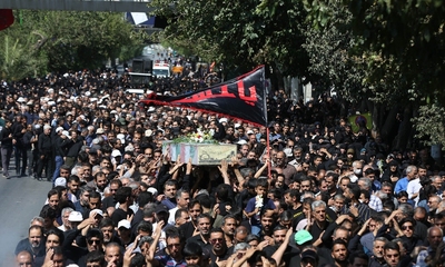 قافله عزاداری امام حسن عسکری (ع) همراه با تشییع شهید گمنام