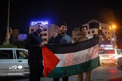 شادی مردم اهواز از پیروزی بزرگ فلسطین