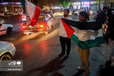 شادی مردم اهواز از پیروزی بزرگ فلسطین
