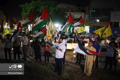شادی مردم اهواز از پیروزی بزرگ فلسطین