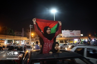 شادی مردم اهواز از پیروزی بزرگ فلسطین
