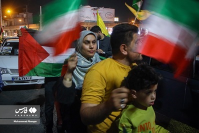 شادی مردم اهواز از پیروزی بزرگ فلسطین