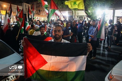شادی مردم اهواز از پیروزی بزرگ فلسطین