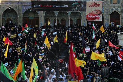 اجتماع بزرگ مردم قم در حمایت از مظلومان فلسطین