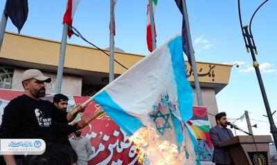 راهپیمایی مردم همدان در اعتراض به جنایت رژیم اسراییل