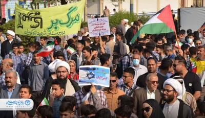 حضور دانش آموزان صدرا در راهپیمایی ۱۳ آبان