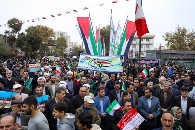 راهپیمایی ضد استکباری ۱۳ آبان در قزوین