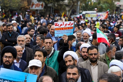 راهپیمایی ضد استکباری ۱۳ آبان در قزوین