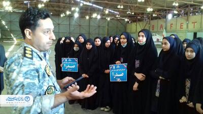 بازدید دانش آموزان دخترانه صدرا از پایگاه چهارم شکاری دزفول