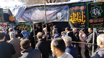 مراسم دسته روی هیئات مذهبی قزوین همزمان با سالروز شهادت حضرت زهرا (س)