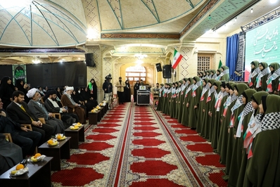 همایش بانوان فاطمی مدافع غزه در قزوین