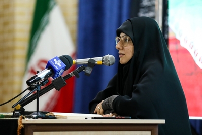 همایش بانوان فاطمی مدافع غزه در قزوین