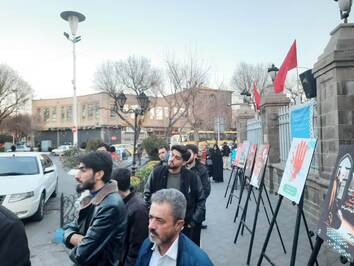 غرفه و ایستگاه صلواتی دختران حاج قاسم تبریز بمناسب شهادت سردار دل‌ها و روز مادر