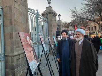 غرفه و ایستگاه صلواتی دختران حاج قاسم تبریز بمناسب شهادت سردار دل‌ها و روز مادر