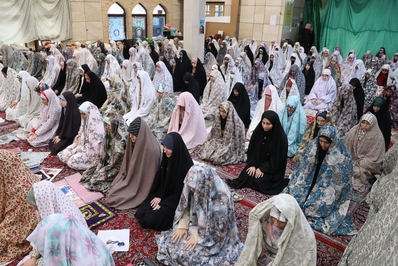 برگزاری مراسم معنوی اعتکاف در قزوین