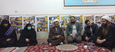 افتتاح نمایشگاه مدرسه انقلاب در دبیرستان دخترانه علوم و معارف اسلامی صدرای بیرجند