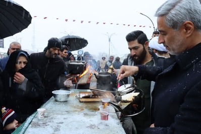 مهمانی ۱۵ کیلومتری نیمه شعبان در همدان
