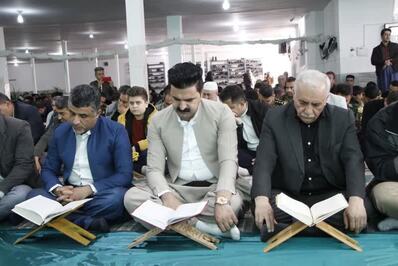 برگزاری محفل انس با قرآن در مسجد جامع مریوان