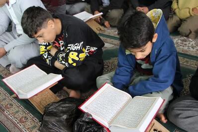 برگزاری محفل انس با قرآن در مسجد جامع مریوان