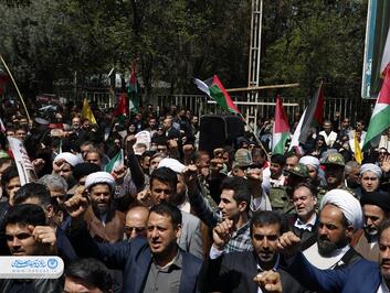 تجمع مردمی "حماسه وعده صادق" در گرگان برگزار شد