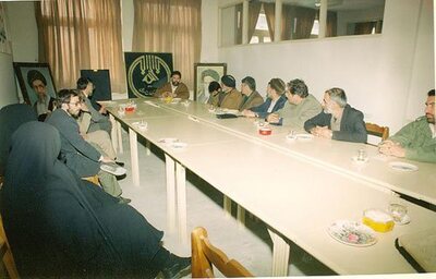 مراسم گلنگ زنی ساختمان اداره کل تبلیغات اسلامی خراسان رضوی در سال ۱۳۶۰